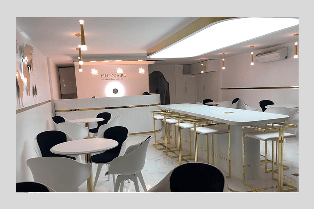 Design and construction . Billionaire Cafe